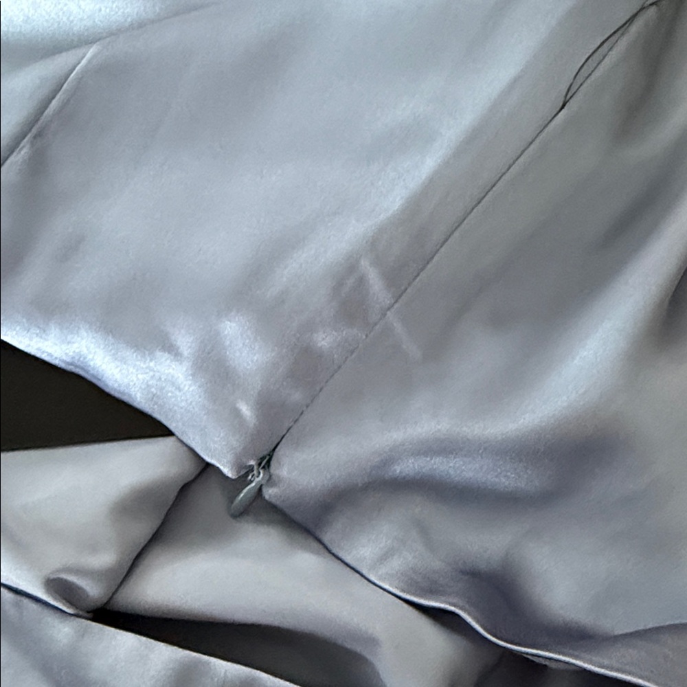 NWT Lulus Blue Strapless Satin Two-Piece Skirt Set Medium - Picture 9 of 16